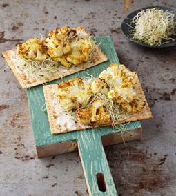 Currys-sült karfiolos Crisp Bread