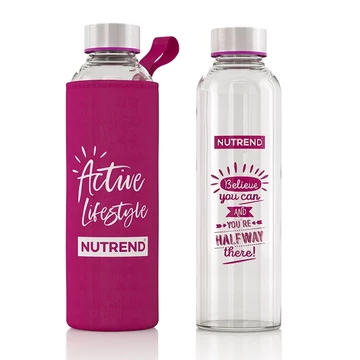 Nutrend Glass Bottle üveg kulacs Pink - 500 ml