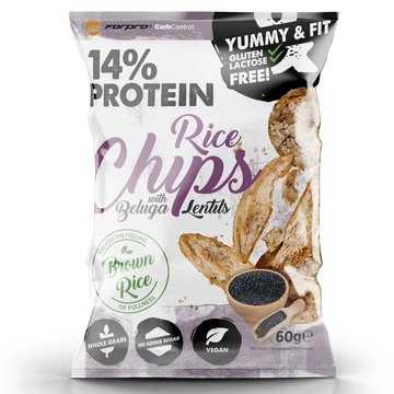 Forpro 14% Protein Rice Chips With Beluga Lentils 60g