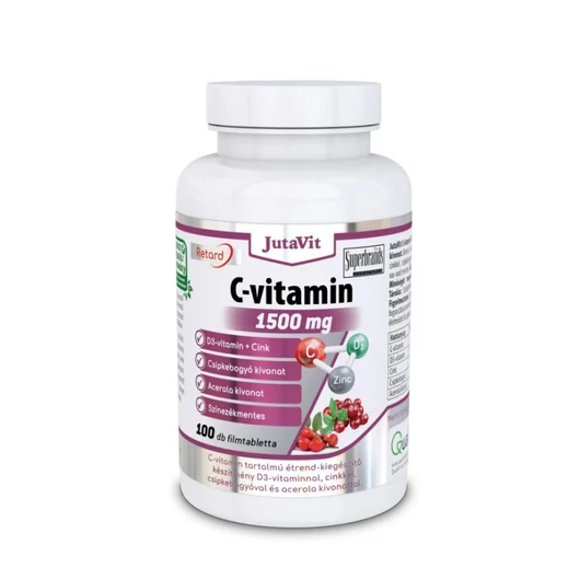 JutaVit C-vitamin 1500mg retard+Acerola+Csipkeb.+D3+Cink 100 tabletta