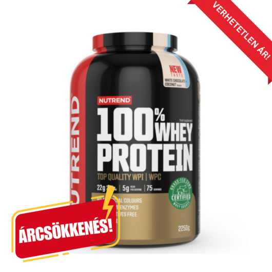 NUTREND 100% Whey Protein 2250g White chocolate+Coconut