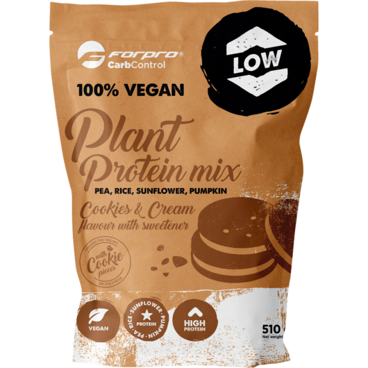 Forpro 100% Vegan Plant Protein Mix 510g Cookies & cream