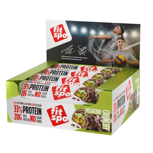 FitSpo Crunchy Pistachio Protein Bar 60g