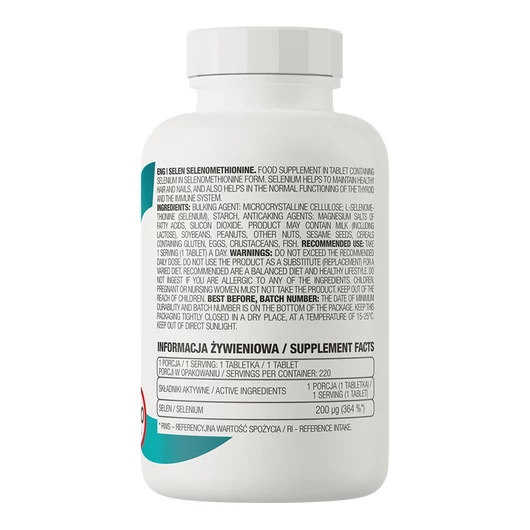 OstroVit Selen (Szelén-metionin) 220 tabletta