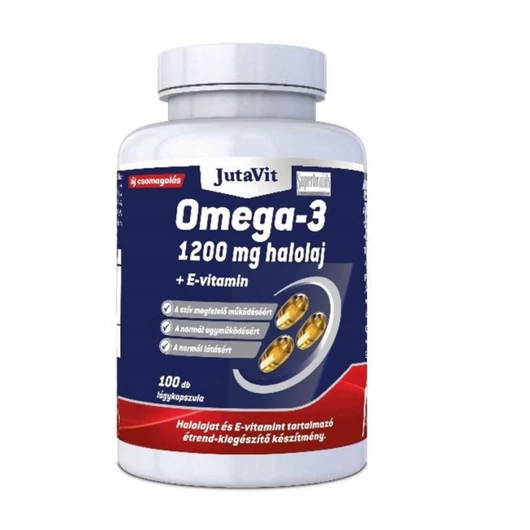JutaVit Omega-3 Halolaj 1200mg+E vitamin 100 kapszula