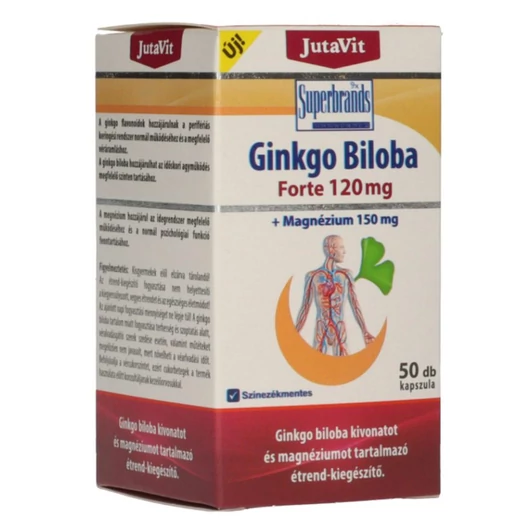 JutaVit Ginkgo Biloba 120mg+ Magnézium 150mg 50 kapszula