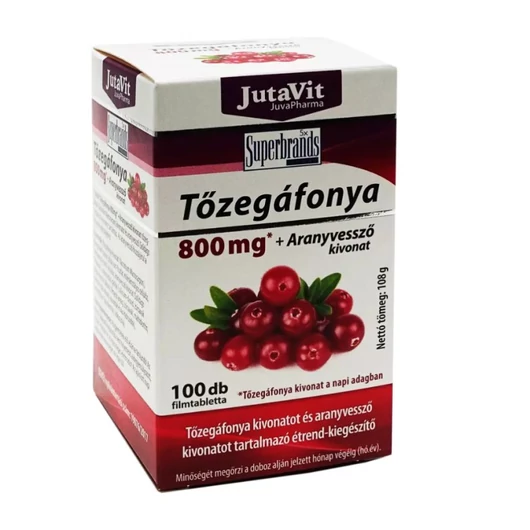 JutaVit Tőzegáfonya 800mg+aranyv.kivonat tabletta 100 tabletta