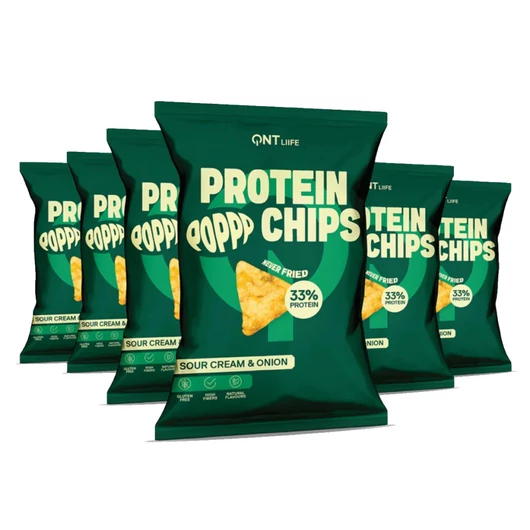 QNT 33% Protein Chips - Cream & Onion 50g
