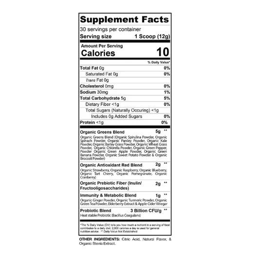 GASPARI Proven Green & Reds 360g Strawberry Lemonade