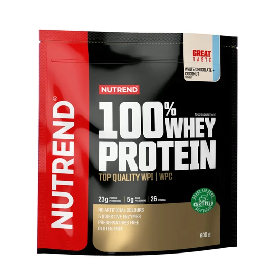 NUTREND 100% Whey Protein 800g White Chocolate+Coconut