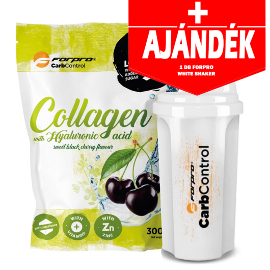 Forpro Collagen with Hyaluronic acid 300 g - Sweet Black Cherry + AJÁNDÉK Forpro Shaker