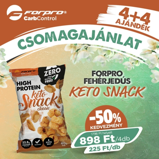 Forpro High Protein Keto Snack Classic - 40 g 4+4 csomagajánlat