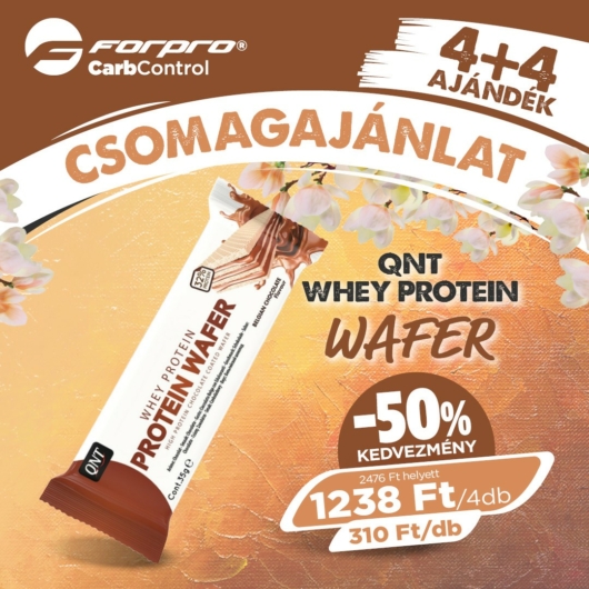 QNT Protein Wafer ostya (Protein Snack) choco – 35g 4+4 csomagajánlat