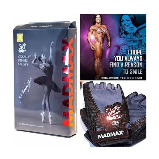 MADMAX Oksana's Swarovski Elements Fitness női kesztyű - M