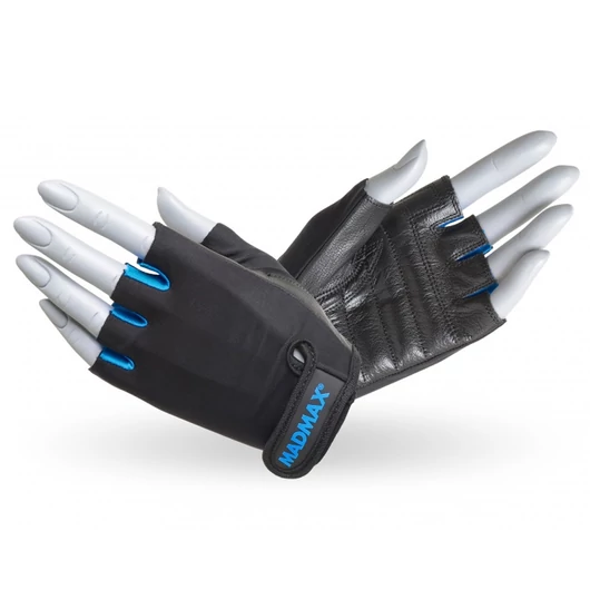 MADMAX Rainbow Fitness kesztyű - black/cyan - L