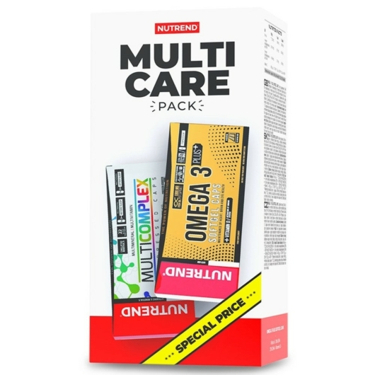 Nutrend Multi Care Omega 3 Plus Softgel Caps, 120caps + Multicomplex Compressed Caps, 60caps