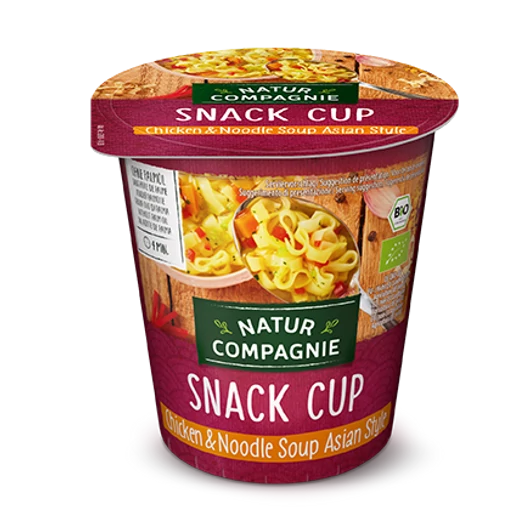 Natur Compagnie Bio Ázsiai Stílusú Csirkés Ízesítésű Leves Tésztával 55g