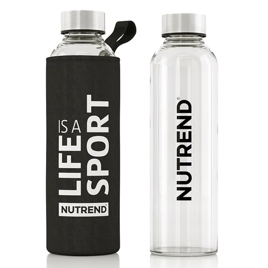 Nutrend Glass Bottle üveg kulacs black - 500 ml