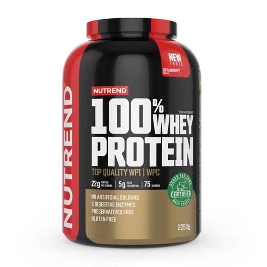 NUTREND 100% Whey Protein 2250g Raspberry