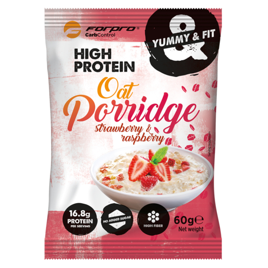 Forpro High Protein Oat Porridge with Strawberry & Raspberry 60g