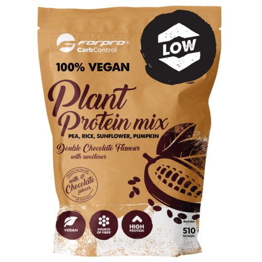Forpro 100% Vegan Plant Protein Mix 510 g - Double Chocolate 