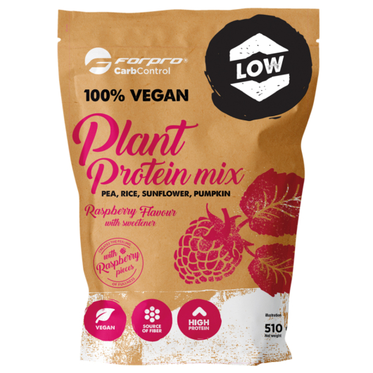Forpro 100% Vegan Plant Protein Mix 510 g - Raspberry
