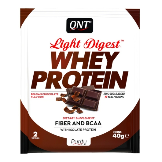 QNT Light Digest Whey Protein 40g Belgian Chocolate